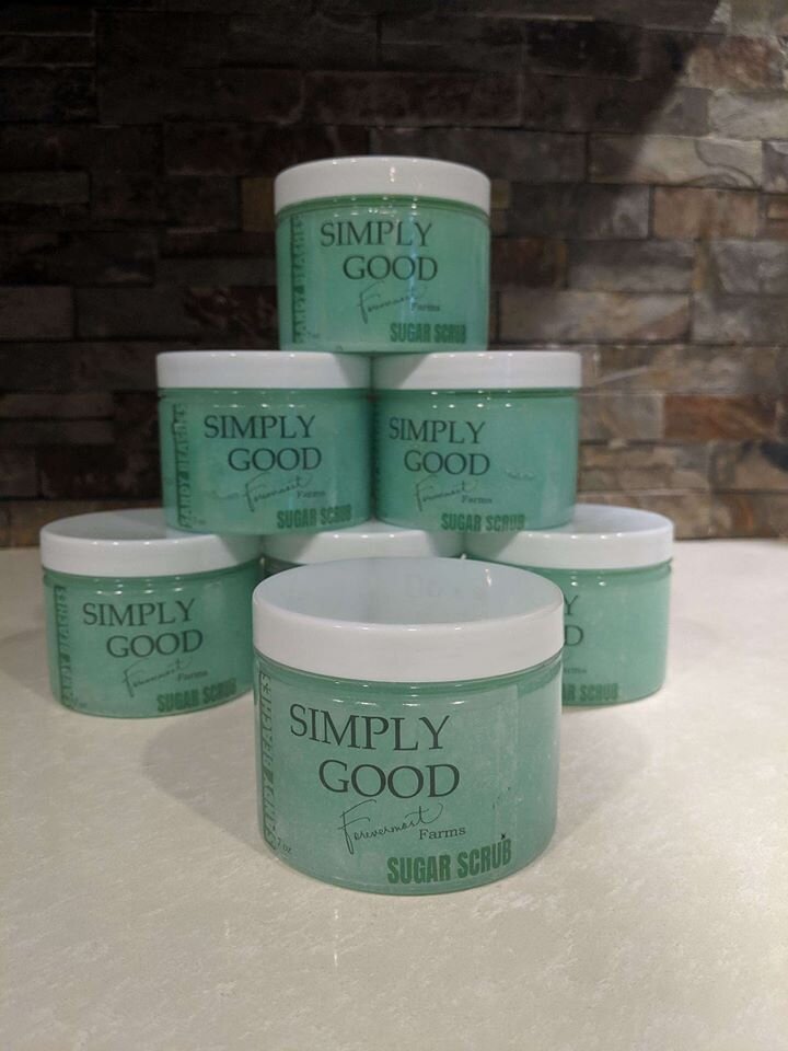 Sandy Beaches Sugar Scrub - The Simply Good Sugar Scrub is made with Sugar, Essential Oils and massage oil to create a refreshing bath/shower scrub that will leave your skin refreshed and moisturized.